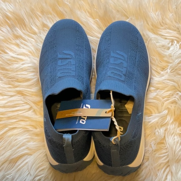 STQ Arch Support Advanced Slip Resistant Women’s Blue Walking Shoes Size 10.5 - Picture 2 of 13